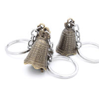 Llavero De Campana De Viento De Latón De Artesanía Manual Llavero De Metal Antiguo Campana De Feng Shui Para Atracción De La Fortuna - details 2