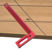 Regla De Ángulo Recto De Aluminio Para Carpintería Scribe L-Type Con Agujero Y Marcado Herramienta De Carpintería Para Trabajos De Madera - details 2