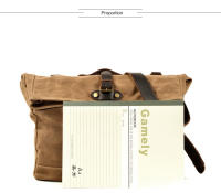 Bolsa De Hombro Para Hombre En Cuero Vacuno Y Lona Impermeable Y Resistente Al Desgaste Bolsa De Negocios Y Tiempo Libre Portátil Con Estuche Único - details 6