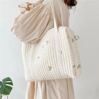 Bolso De Diaper Para Bebé Recién Nacido Estilo Coreano Mochila De Hombro Para Mamá Bolsa Grande De Mano Con Almacenamiento Y Organizador Para Silla De Paseo Bordado Y Cuadrado - details 1