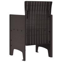 Silla de Jardín vidaXL Set de 2 Marrón Ratán Estándar Duradero - details 3