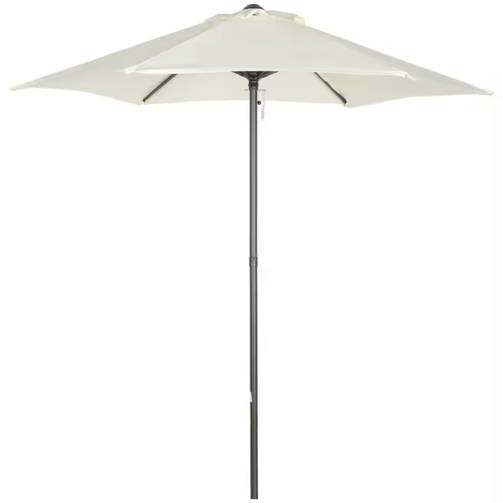 Outsunny Sombrilla de Jardín Ø2x2 m Parasol Mástil de Aluminio con Techo de Ventilación Pestillo de Fijación y Poste Desmontable para Terraza Patio Exterior - 1
