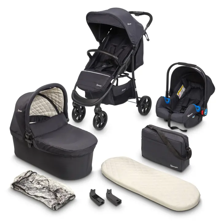 Carrinho De Bebé 3 In 1 babyGO Style Black - 1