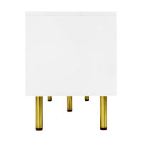 Soporte de TV Moderno Blanco | Asas Doradas + Pies de Metal Premium | 4 Puertas con Almacenamiento Amplio | Diseño Elegant para Estilos Nórdicos, Clásicos y Modernos | Ideal para Salón y Espacios Premium - details 2