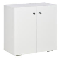 HOMCOM Aparador de Salón con 2 Puertas Armario Auxiliar con 2 Estantes para Libros Ropa Juguetes Estilo Moderno 70x39x70 cm - details 0