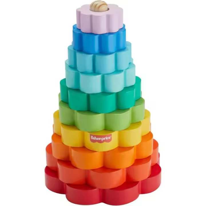 FISHER-PRICE PIRÁMIDE DE AROS DE COLORES APILABLES DE MATTEL - 1