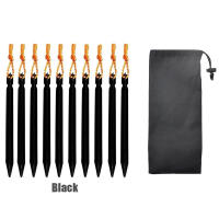 Juego De 10 Piezas De Aluminio Ultraligero Palos De Tenda 18cm Para Camping Al Aire Libre Con Cordón De Viento Y Bolsa De Almacenamiento Para Palos De Tenda - details 10