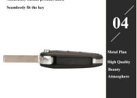 Carcasa De Llave Remota Jingyuqin Para Peugeot 208 2008 301 308 508 5008 RCZ Expert/Citroen C-Elysee C4-Cactus C3 Material ABS + Metal - details 7