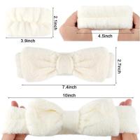 3Pcs Algodón Absorbente Espuma Cabezal Y Muñequera De Spa Para Lavado De Rostro Toalla De Maquillaje Bandas De Cabello Scrunchies Casual Unisex - details 4