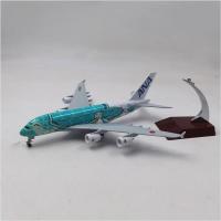 Modelo De Avión De Juguete ANA Airlines Japón Verde Tortuga Acuática A380 De Aleación De Metal Escala 1:400 Para Adolescentes Y Adultos - details 6