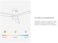 CREATE- Ventilador de techo 40W silencioso, Color de motor Negro, Ø132cm, 100% madera  - WIND CALM NATURAL WOOD. - details 2