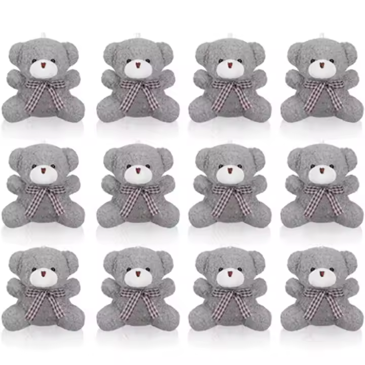12pcs Llaveros De Oso Bebé Para Fiesta De Baño Con Etiquetas De Agradecimiento Y Bolsa De Organza Regalos Para Fiestas De Cumpleaños Y Bodas - 1
