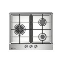Encimera de Gas Inoxidable Marca Johnson, con 3 Zonas de Cocinado, Autoencendido, Fuegos de Triple Llama, Semi-Rápido y Auxiliar, Válvula de Seguridad, Mandos en Plata, Preparada para Gas Butano, Kit Gas Natural Incluido, Control Mecánico - details 0