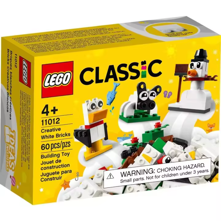LEGO 11012 -  CLASSIC  LADRILLOS CREATIVOS  BLANCOS -  Set con Muñeco de Nieve y Oveja - Juguete de Construcción - Educativo para Niños  mayores de 4 Años - 1