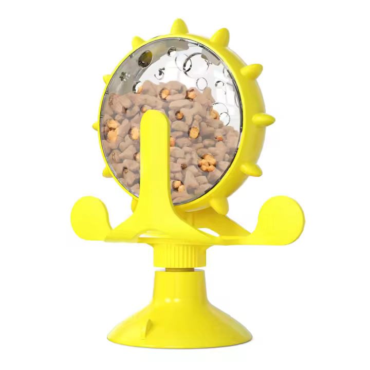 Juguete Interactivo Para Perros Y Gatos Rueda De Alimentación Slow Feeder Pelota Que Permite La Emisión De Alimentos Divertido Para Mascotas Material Plástico - 1