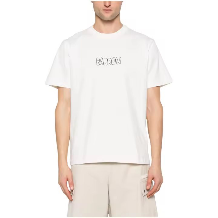 Camiseta BARROW Oversize con Pelotas deTenis de Smiley en la Espalda Color Blanco - 1