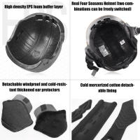 Casco De Ciclismo  Con Gafas Y Protección Auditiva Estampado Reflector Para Bicicleta MTB Carretera E-Bike Para Adultos Hombres - details 6
