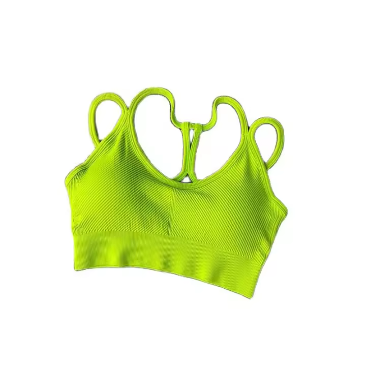 Sudadera Deportiva Transpirable Para Mujer Top De Gimnasio Push up Sin Costuras Yoga Shockproof Fitness 92% Nylon 8% Spandex - 1