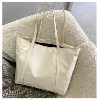Bolso De Hombro Para Mujer De Gran Capacidad Con Manija Oxford Y Cierre De Cremallera Estilo Casual Color Sólido Bolso De Compras Para La Calle - details 2