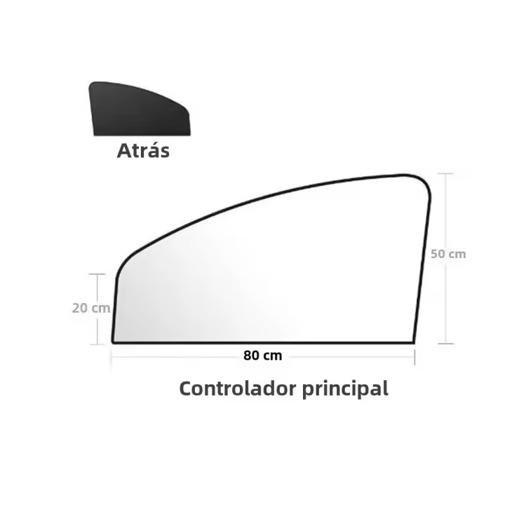 Cortina De Coche Magnética Doble Cara Con Alta Succión Protección Solar Verano Transparencia Opcional Material Fabrica+Magnet - 1