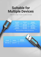 Cable De Carga Rápida Vention Micro USB 3.0 3A Para Teléfono Móvil Compatible Con Samsung Note 3 S5 Toshiba Sony Cable De Datos USB Micro B - details 8