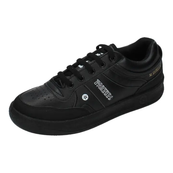 Deportivos marca PAREDES para hombre en color negro. Deportiva de Piel para Caballero Paredes Modelo Estrella - Calidad y Comodidad Clásica - 1