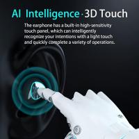 Auriculares inalámbricos, auriculares auriculares con control táctil, auriculares de visualización de potencia LED de reducción de ruido, micrófono incorporado, con caja de carga, para iPhone / Ios / Android - negro - details 4