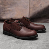 Zapatos Derbys Para Hombre De Cuero Genuino Ultraligeros Y Cómodos Moda Casual Negro Talla True Fit Material De Suela De Goma - details 11