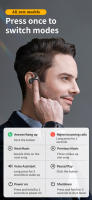 Z66 Auriculares Bluetooth Deportivos V5.4 Sin Cables Con Tiempo De Espera Largo Auriculares Abiertos OWS Sin Insertarse En El Oído - details 10