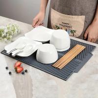 Alfombrilla De Silicona Para Secado De Platos Matriz De Drenaje Plegable Grande Almohadilla De Drenaje Ecológica Resistente Al Calor Para Olla - details 1