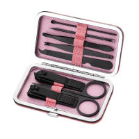 Set De 8 Piezas De Aparato De Manicura Portátil Herramientas De Cuidado De Uñas Y Pies Acero Inoxidable Pinzas Y Tijeras De Aseo Oidos Kit De Uñas - details 8