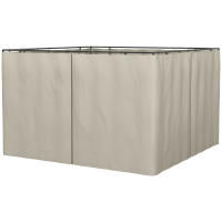 Outsunny 4 Paredes Laterales para Cenador 302x205 cm/352x205 cm Laterales para Gazebo Universal con 40 Ganchos y Anillos en C para Pérgola Carpa - details 0