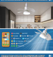 Luz de ventilador de tornillo E27, aspa de ventilador desmontable, lámpara de ventilador de techo con control remoto inteligente para dormitorio pequeño y restaurante - details 3