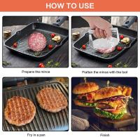 Prensa para hamburguesas, Prensa para resistir meat, Prensa para hamburguesas antiadherente de Maple inoxidable de 5,51 pulgadas, versión Mejorada, Prensa para tocino Redonda, Prensa para Carne, Prensa para asar Panini, filetes y hamburguesas - details 2