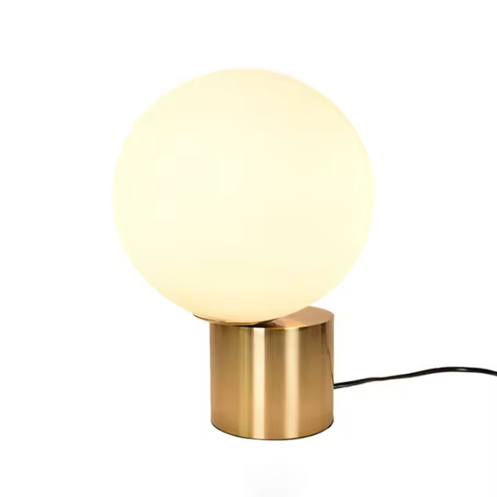 Lámpara De Mesa De Vidrio Nórdico Simple Y Moderna Para Dormitorio Y Sala De Estar Lámpara De Pies Para Escritorio Incluye Bombilla E14 Conector Europeo - 1