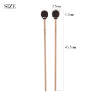 2pcs Láminas De Marimba Accesorios De Percusión Con Mango De Madera De Maple Para Xilofono Glockenspiel Campanas Partes De Instrumentos Musicales Blanco/Marrón - details 2