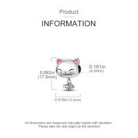 Encantadores Colgantes De Animales De Plata Para Mujer Joyería De Pulsera Y Collar Forma Irregular Sin Certificación - details 62