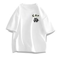 Camiseta De Verano Para Hombre Edici\u00f3n Limitada Talla M-8XL Estilo Casual Coreano Suelta Con Estampado De Gato Negro Anime - details 0