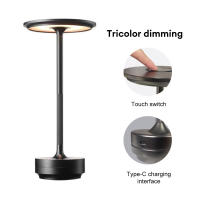 Lámpara De Mesa LED Retro Recargable Sensor Táctil Luz Nocturna Para Lectura Decorativa Para Restaurante Hotel Bar Y Dormitorio - details 19