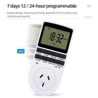 Temporizador Digital Electrónico Para Cocina Con Enchufe De Salida 230V 110V 12/24 Horas Ciclables Programables Con Enchufe EU FR US UK AU - details 4