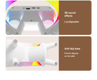 Lámpara De Noche Bluetooth Inalámbrica Con Altavoz Y Carga USB RGB LED Regalo Para Niños Iluminación Decorativa Con Música Multifuncional Recargable - details 12