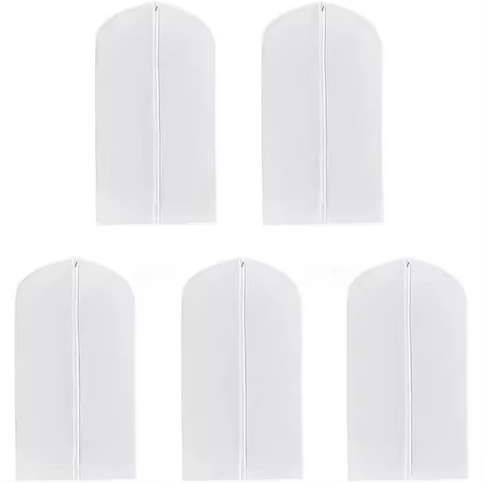 5X Bolsa De Almacenamiento De Cubierta De Ropa A Prueba De Polvo Bolsa De Cubierta De Capa Completa Colgante Transparente, 211 - 1