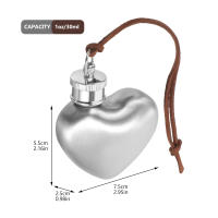 Botella De Agua De Acero Inoxidable Pequeña En Forma De Corazón Portátil Para Exteriores Flasque De Vino Miniatura - details 4