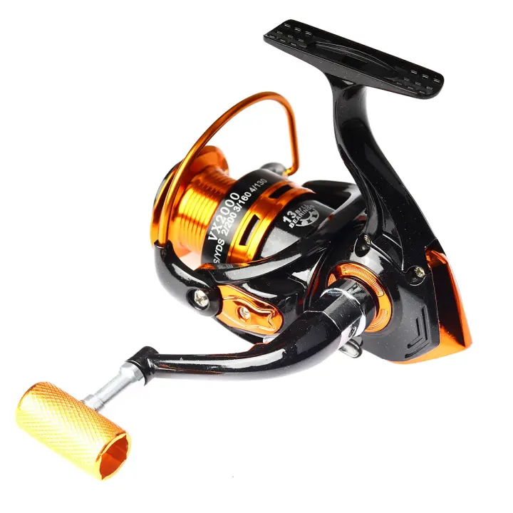 BAKAWA Carrete De Pesca Spinning Metal 5.2:1 1000-7000 Para Agua Dulce Y Salada Equipo De Pesca En Río Lago Mar Y Playa - 1