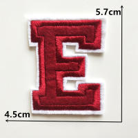 1PC Parche Bordado De Alfabeto Inglés Rojo A-Z Aplicación Para Ropa Bolsos Chaquetas Decoración De Iraón DIY Manualidades - details 5