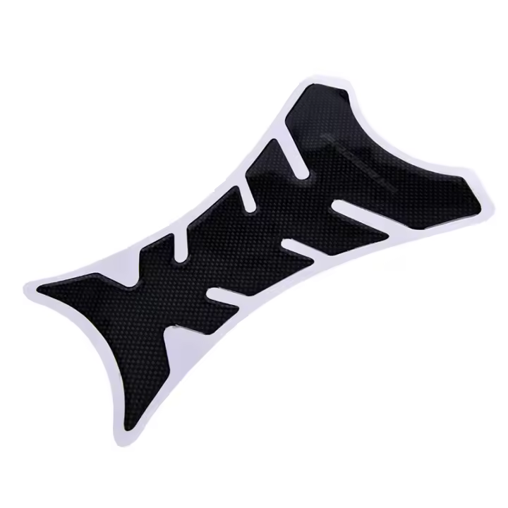 Protector De Tanque De Motocicleta Universal 1Pc 17.5x10 Cm Parche De Fibra De Carbono En Forma De Espina De Pescado - 1