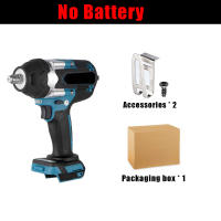 Llave de impacto eléctrica sin escobillas, Torque de 1800n. M, batería de iones de litio de 1/2 pulgadas, herramientas eléctricas inalámbricas para batería Makita de 18V - details 8