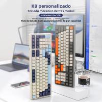 Teclado Mecánico Inalámbrico K8 Para Gaming Con Retroiluminación Hot Swappable Bluetooth 2.4G Y Cable Lineal Rojo Para PS4 PC Win Mac - details 0