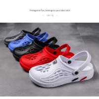 Zapatillas De Verano Para Hombre Sandalias Transpirables Con Agujeros Clogs De Talla Grande 49 Pantuflas De Playa Moda Flip Flops EVA - details 0