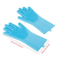 Guantes De Baño Para Mascotas Perros Y Gatos Con Masaje Limpieza De Pelaje Eliminador De Pelos Silicona Plástico Origin China - details 0